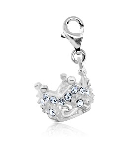 Crown Shaped Silver Charms CH-24